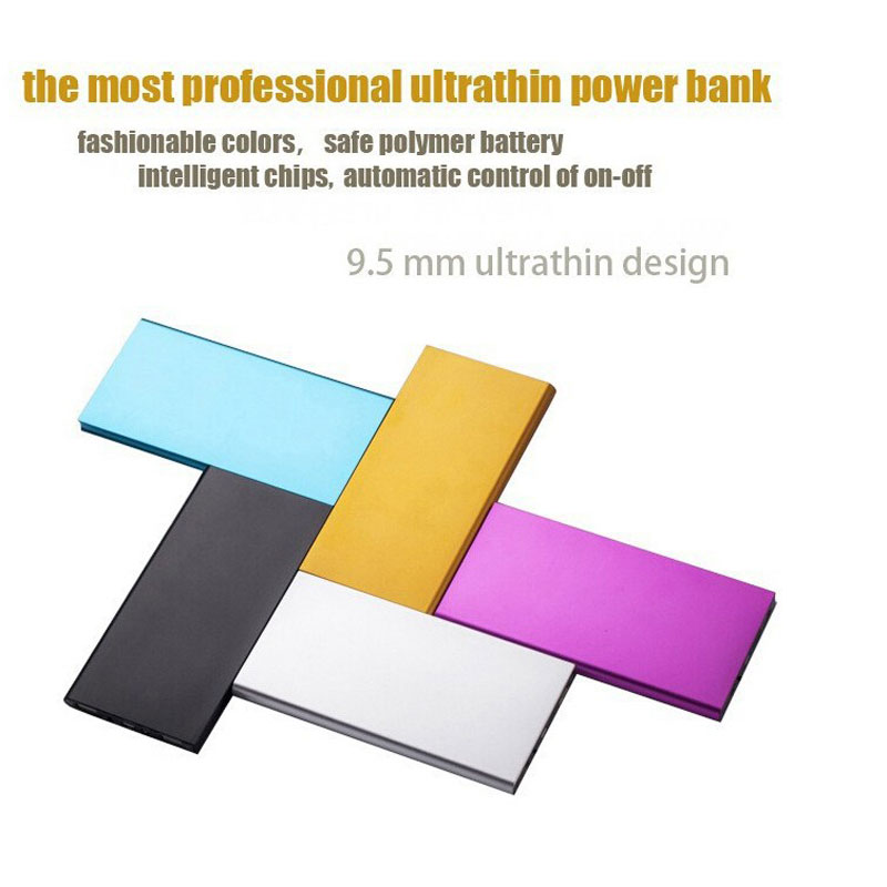 9.5mm Ultrathin Portable Mobile Power Bank External Battery For Mobile Phones